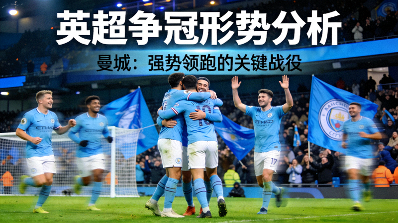 英超争冠形势分析文章配图，曼城球员庆祝进球